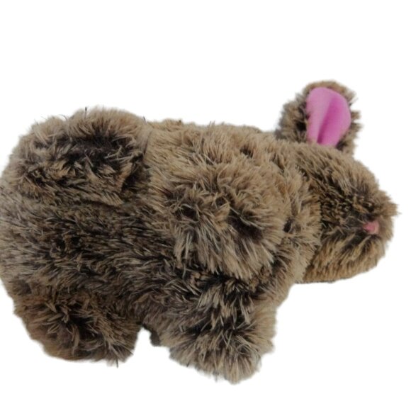 Hug & Luv Brown Plush Bunny Rabbit Stuffed Animal 11" Pink Ears Cute Fluffy Ador - Picture 5 of 9